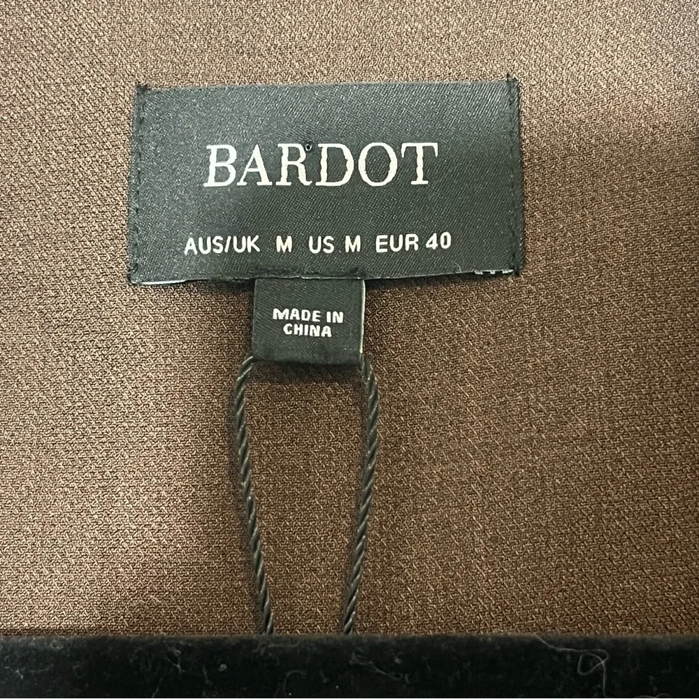 Bardot Oversized Double Breasted Blazer NWOT Chocolate Brown Medium - Picture 11 of 12